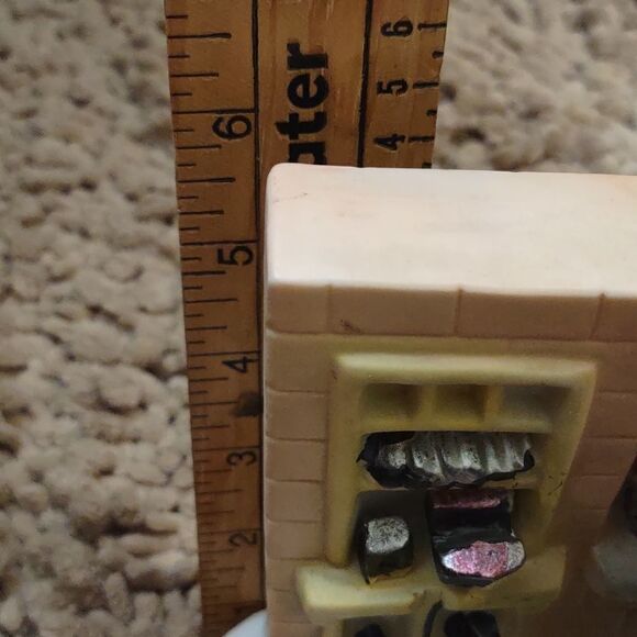 New Ceramic Blacksmith Figurine Anvil Tongs Hammer Horseshoe Fire Furnace Forge - Picture 8 of 11